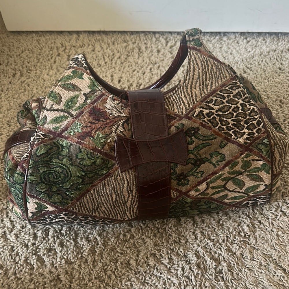 Elegant Green and Brown Women's Bag - Picture 4 of 5